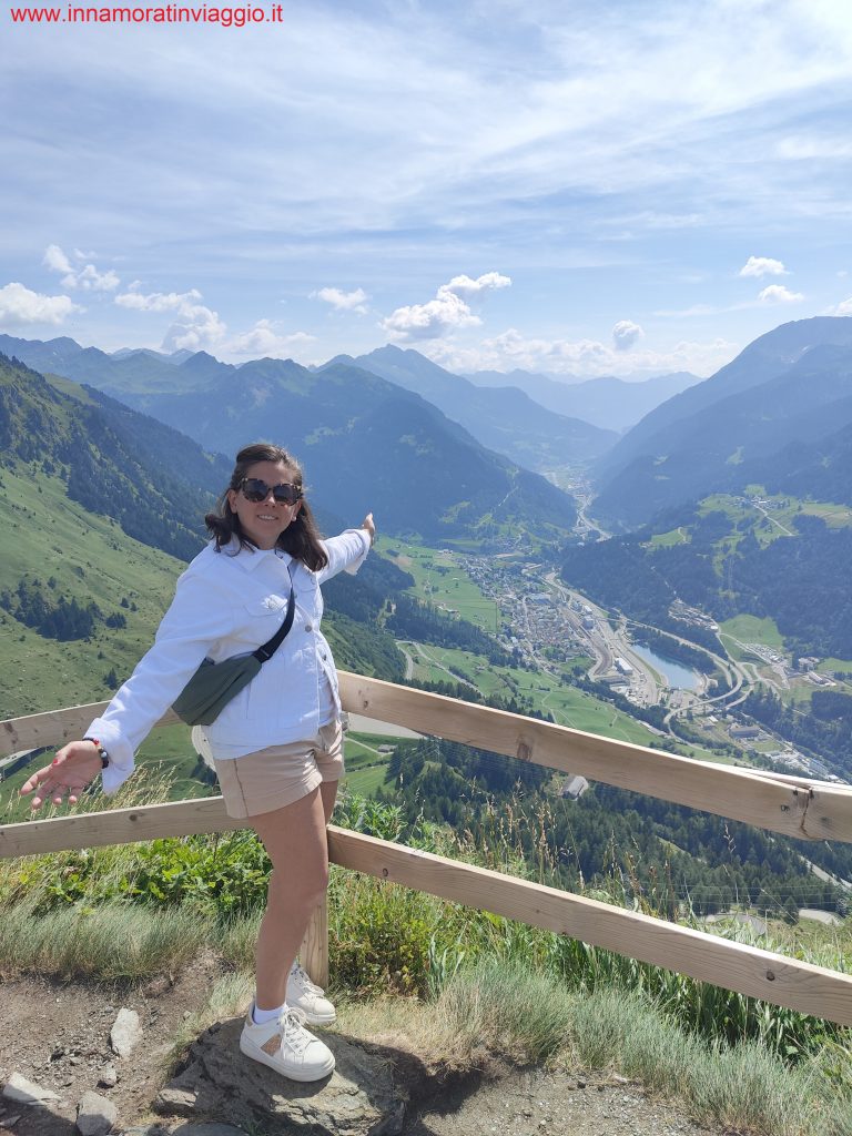 Il punto panoramico del Passo del San Gottardo (Svizzera)